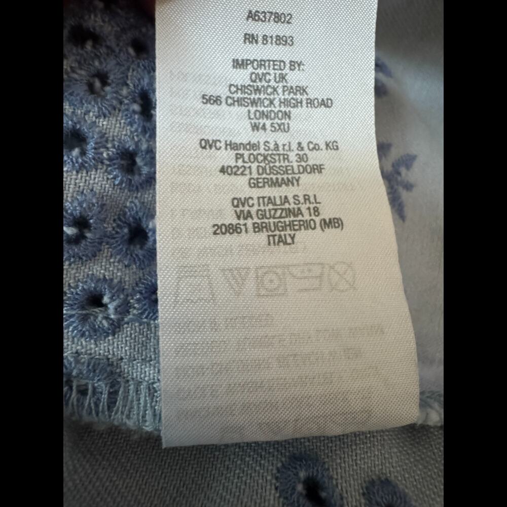 Destination 365 Eyelet Denim Jacket with Pockets Light Wash Blue X-Large NWOT - Picture 11 of 13